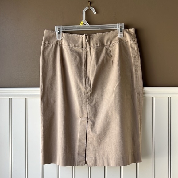 MICHAEL MICHAEL KORS Tan Faux Wrap Waist Pencil Skirt Size 10 - Picture 7 of 12